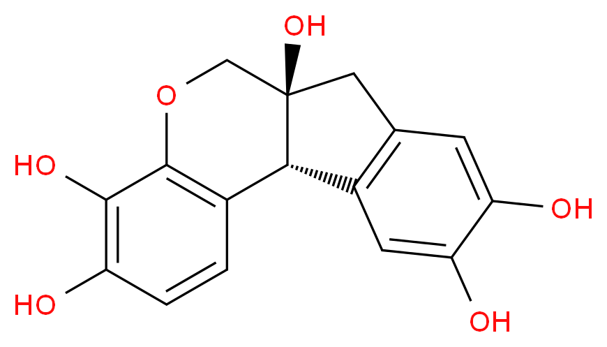 (1R,10S)-8-oxatetracyclo[8.7.0.0^{2,7}.0^{12,17}]heptadeca-2(7),3,5,12(17),13,15-hexaene-5,6,10,14,15-pentol_分子结构_CAS_517-28-2