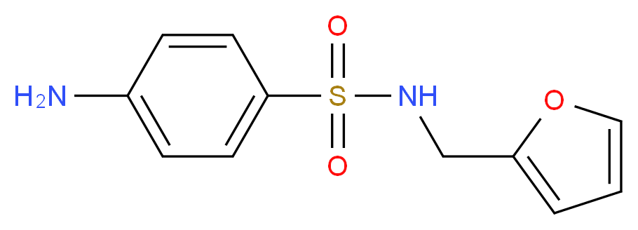 4-amino-N-(furan-2-ylmethyl)benzene-1-sulfonamide_分子结构_CAS_5626-92-6