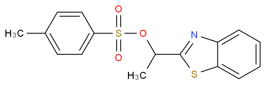 1-(1,3-benzothiazol-2-yl)ethyl 4-methylbenzenesulfonate_分子结构_CAS_57527-78-3)