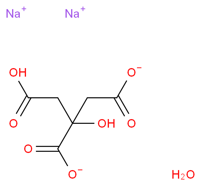 disodium 2-(carboxymethyl)-2-hydroxybutanedioate hydrate_分子结构_CAS_6132-05-4