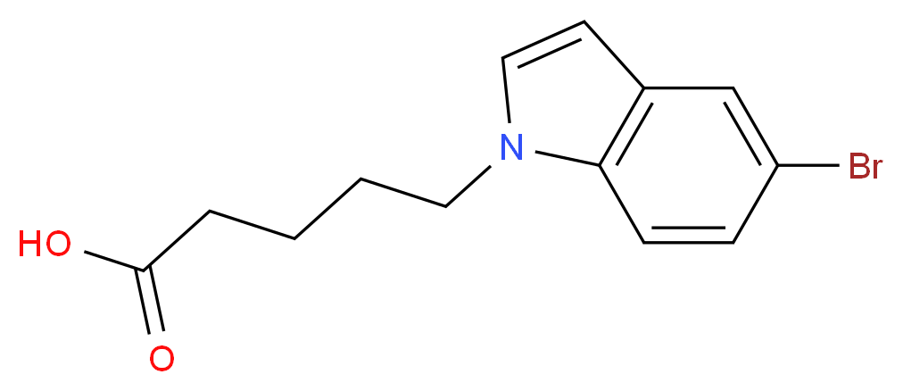 5-(5-Bromo-1H-indol-1-yl)pentanoic acid_分子结构_CAS_1065074-70-5)