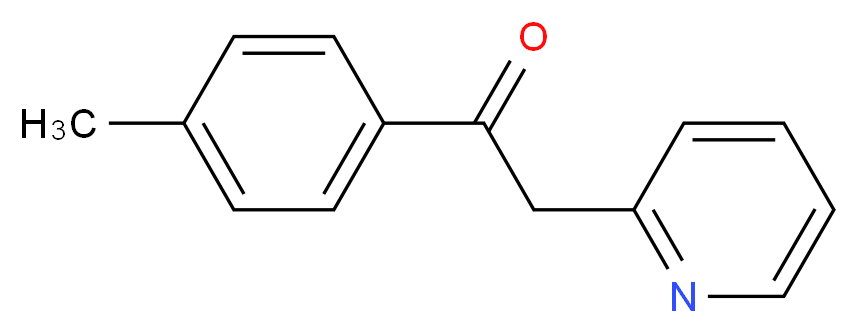 1-(4-methylphenyl)-2-(pyridin-2-yl)ethan-1-one_分子结构_CAS_72076-59-6