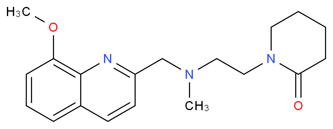 1-{2-[[(8-methoxyquinolin-2-yl)methyl](methyl)amino]ethyl}piperidin-2-one_分子结构_CAS_)