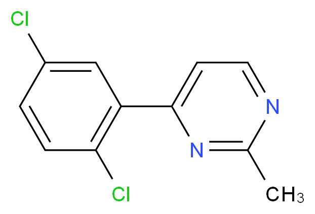 4-(2,5-dichlorophenyl)-2-methylpyrimidine_分子结构_CAS_)