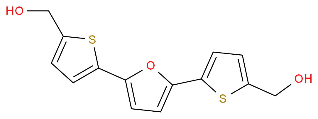 (5-{5-[5-(hydroxymethyl)thiophen-2-yl]furan-2-yl}thiophen-2-yl)methanol_分子结构_CAS_213261-59-7