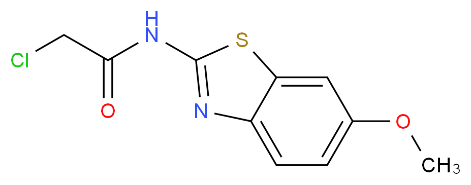 2-Chloro-N-(6-methoxy-benzothiazol-2-yl)-acetamide_分子结构_CAS_3427-30-3)