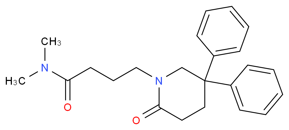 N,N-dimethyl-4-(2-oxo-5,5-diphenylpiperidin-1-yl)butanamide_分子结构_CAS_)