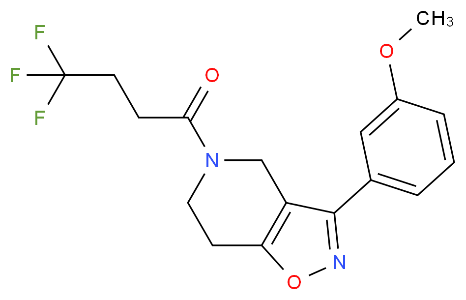 3-(3-methoxyphenyl)-5-(4,4,4-trifluorobutanoyl)-4,5,6,7-tetrahydroisoxazolo[4,5-c]pyridine_分子结构_CAS_)