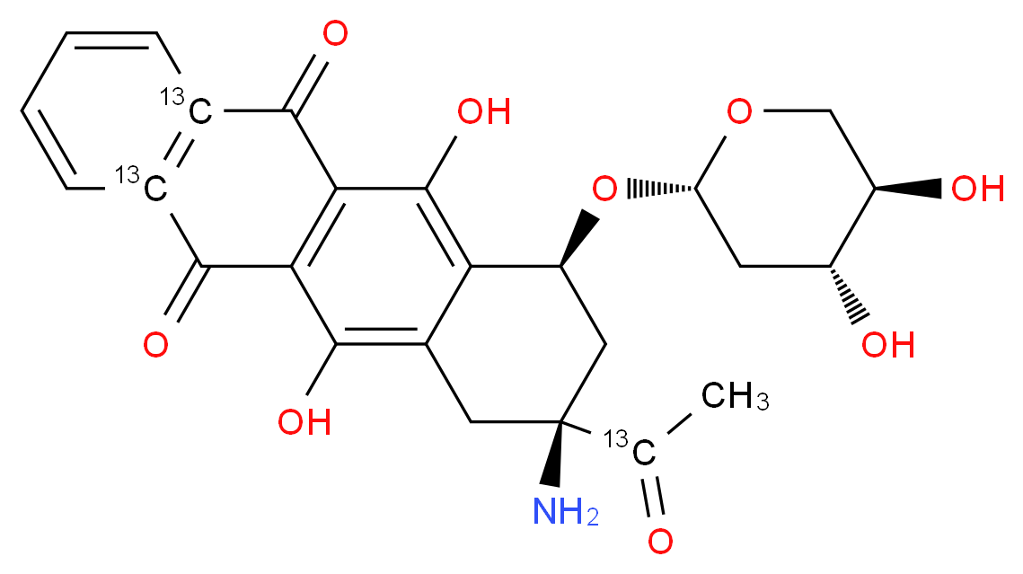 Amrubicin-13C3_分子结构_CAS_)