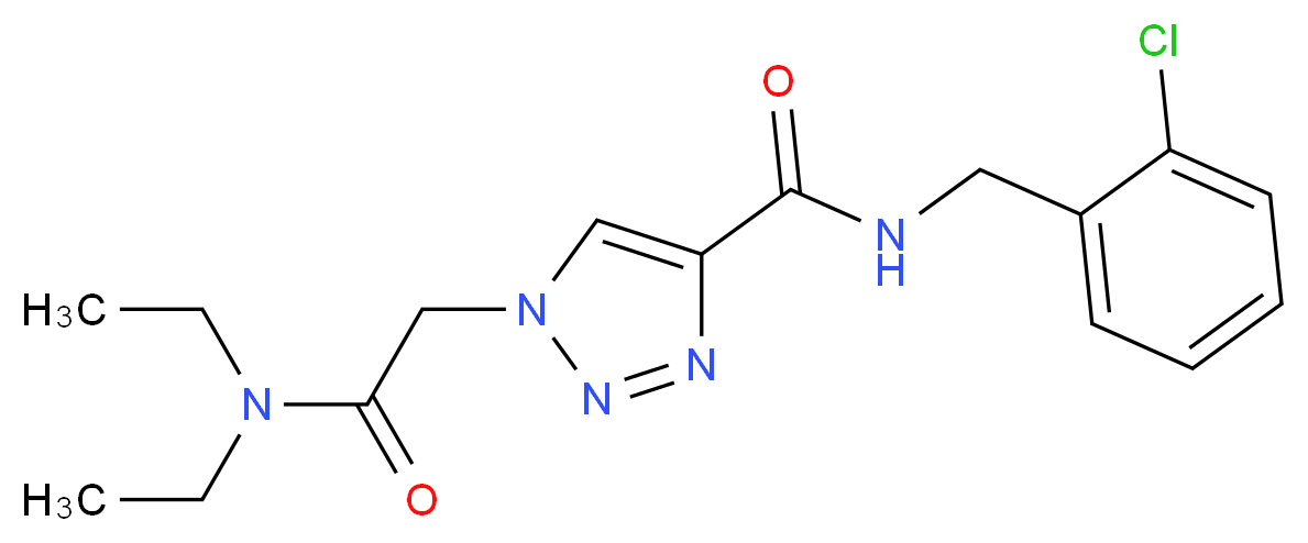 N-(2-chlorobenzyl)-1-[2-(diethylamino)-2-oxoethyl]-1H-1,2,3-triazole-4-carboxamide_分子结构_CAS_)
