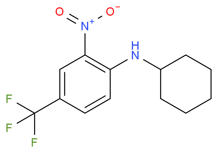 Cyclohexyl-(2-nitro-4-trifluoromethyl-phenyl)-amine_分子结构_CAS_87815-78-9)