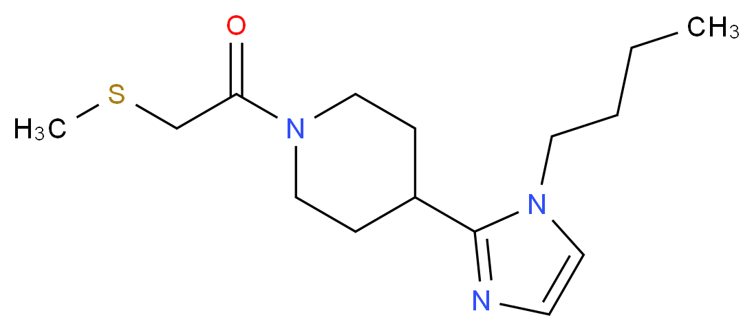 4-(1-butyl-1H-imidazol-2-yl)-1-[(methylthio)acetyl]piperidine_分子结构_CAS_)