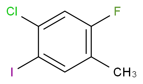 1-chloro-5-fluoro-2-iodo-4-methylbenzene_分子结构_CAS_202982-69-2