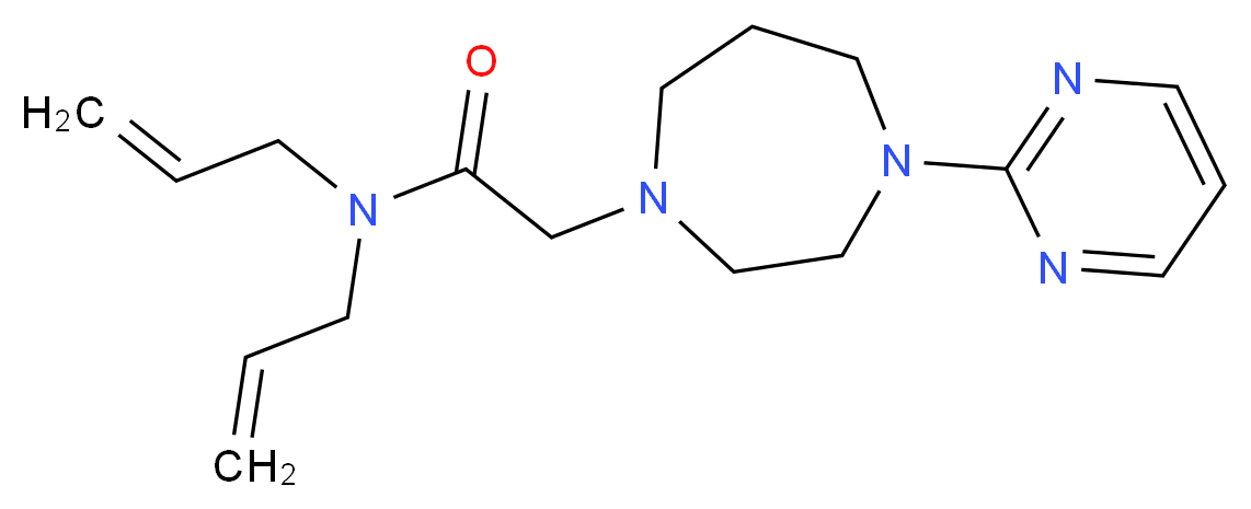 N,N-diallyl-2-(4-pyrimidin-2-yl-1,4-diazepan-1-yl)acetamide_分子结构_CAS_)