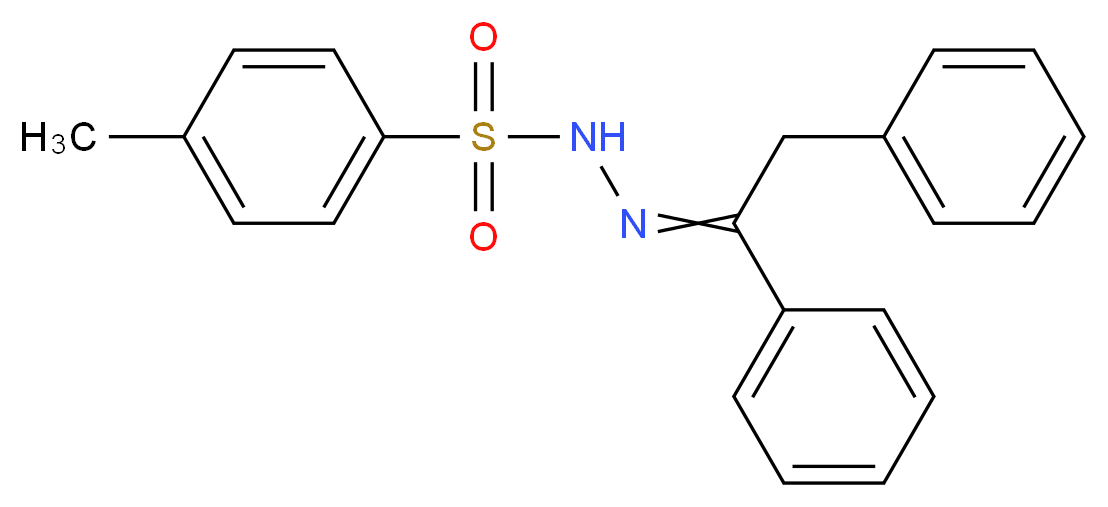 N'-(1,2-diphenylethylidene)-4-methylbenzene-1-sulfonohydrazide_分子结构_CAS_19816-85-4