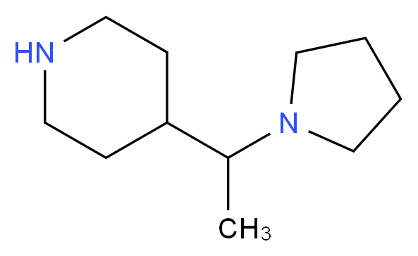 4-[1-(pyrrolidin-1-yl)ethyl]piperidine_分子结构_CAS_933682-80-5