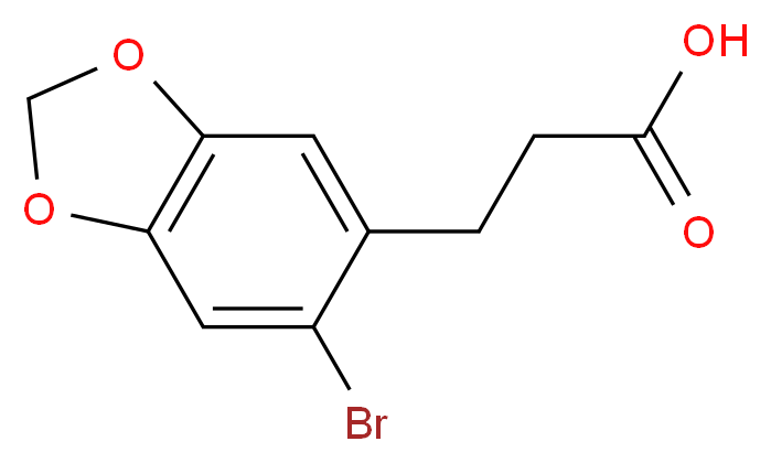 3-(2-Bromo-4,5-methylenedioxyphenyl)propionic acid_分子结构_CAS_56920-74-2)