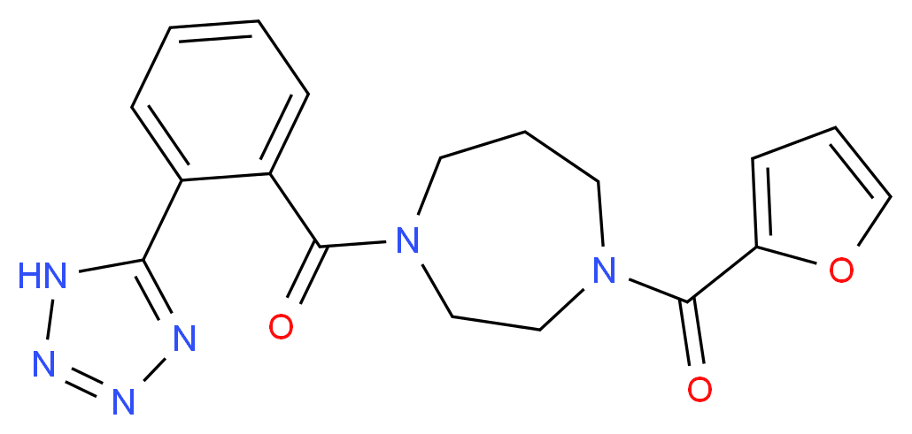1-(2-furoyl)-4-[2-(1H-tetrazol-5-yl)benzoyl]-1,4-diazepane_分子结构_CAS_)