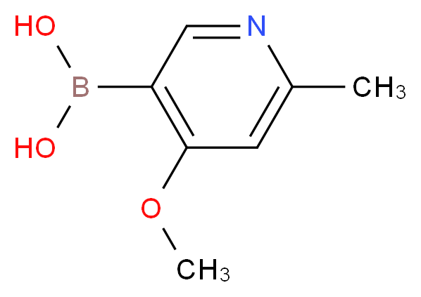 4-METHOXY-6-METHYLPYRIDINE-3-BORONIC ACID_分子结构_CAS_1100262-14-3)