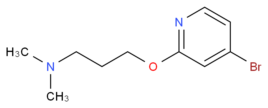 {3-[(4-bromopyridin-2-yl)oxy]propyl}dimethylamine_分子结构_CAS_1289045-79-9