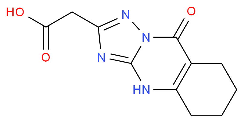 (9-oxo-4,5,6,7,8,9-hexahydro[1,2,4]triazolo[5,1-b]quinazolin-2-yl)acetic acid_分子结构_CAS_540514-18-9)