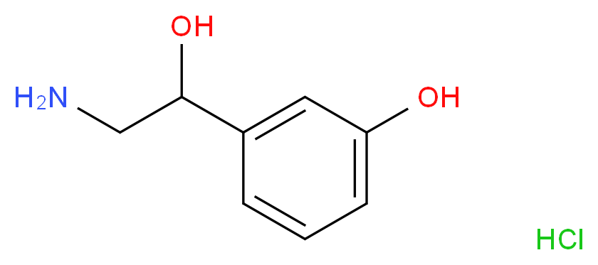 3-(2-amino-1-hydroxyethyl)phenol hydrochloride_分子结构_CAS_)