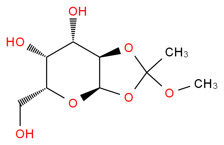 (3aR,5R,6R,7S,7aR)-5-(hydroxymethyl)-2-methoxy-2-methyl-hexahydro-[1,3]dioxolo[4,5-b]pyran-6,7-diol_分子结构_CAS_138196-19-7