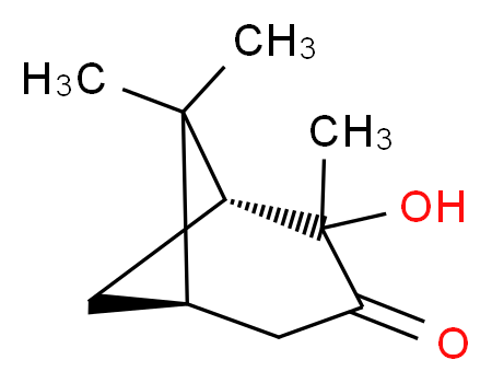 (1R,5R)-2-hydroxy-2,6,6-trimethylbicyclo[3.1.1]heptan-3-one_分子结构_CAS_24047-72-1