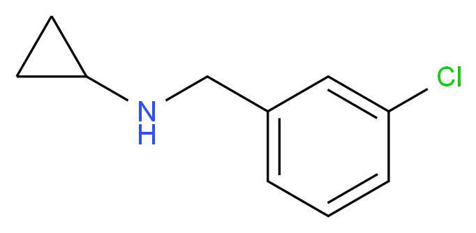 N-[(3-chlorophenyl)methyl]cyclopropanamine_分子结构_CAS_51586-21-1