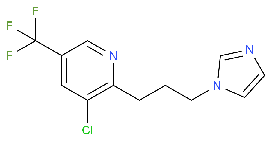 3-chloro-2-[3-(1H-imidazol-1-yl)propyl]-5-(trifluoromethyl)pyridine_分子结构_CAS_)