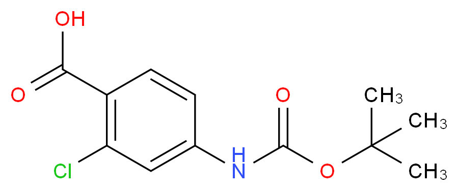 Boc-4-amino-2-chlorobenzoic acid_分子结构_CAS_232275-73-9)