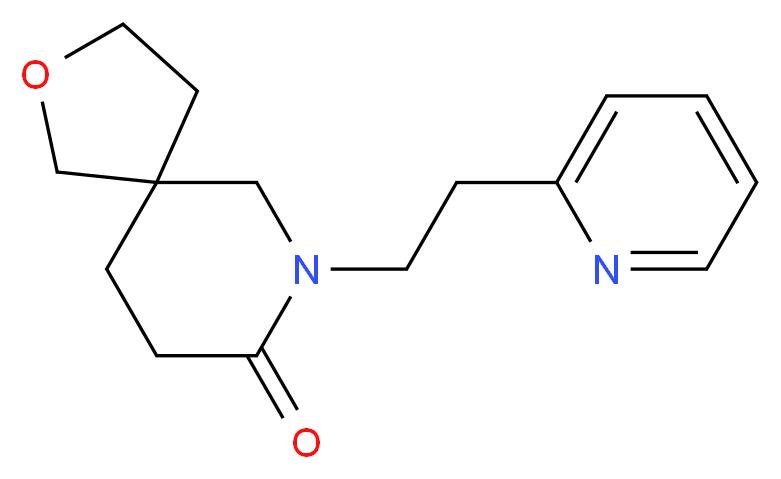 7-(2-pyridin-2-ylethyl)-2-oxa-7-azaspiro[4.5]decan-8-one_分子结构_CAS_)