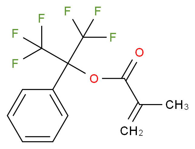 1,1,1,3,3,3-Hexafluoro-2-phenylprop-2-yl methacrylate_分子结构_CAS_2624-3-09)