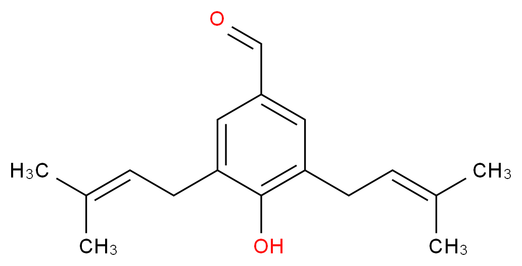 3,5-Diprenyl-4-hydroxybenzaldehyde_分子结构_CAS_52275-04-4)