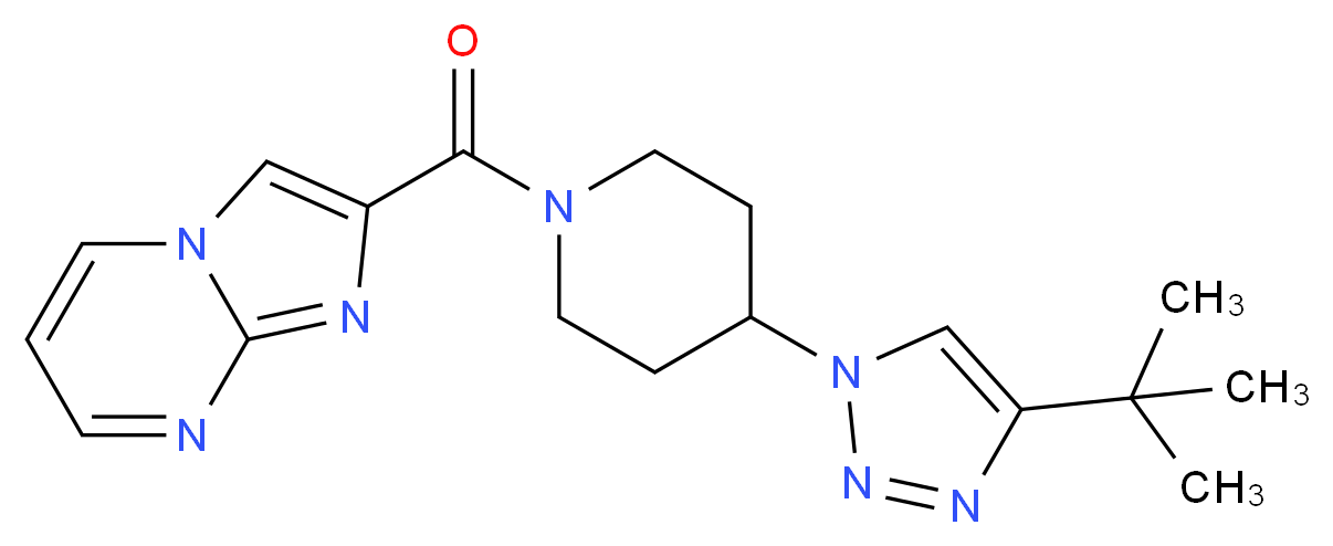 2-{[4-(4-tert-butyl-1H-1,2,3-triazol-1-yl)piperidin-1-yl]carbonyl}imidazo[1,2-a]pyrimidine_分子结构_CAS_)