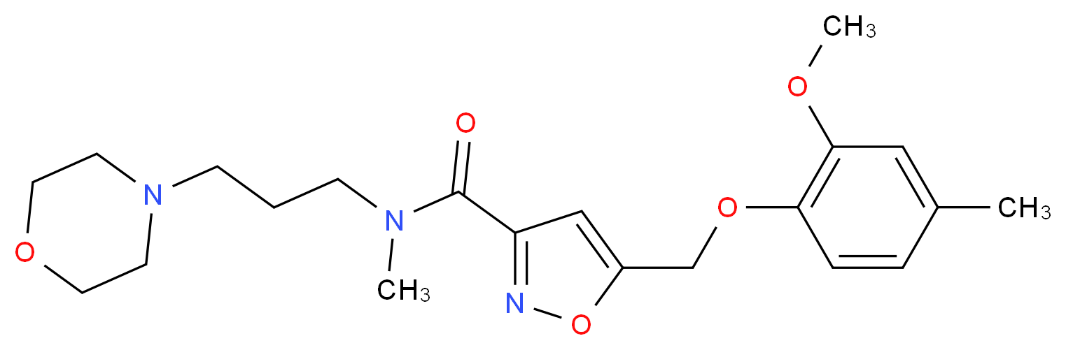 5-[(2-methoxy-4-methylphenoxy)methyl]-N-methyl-N-[3-(4-morpholinyl)propyl]-3-isoxazolecarboxamide_分子结构_CAS_)