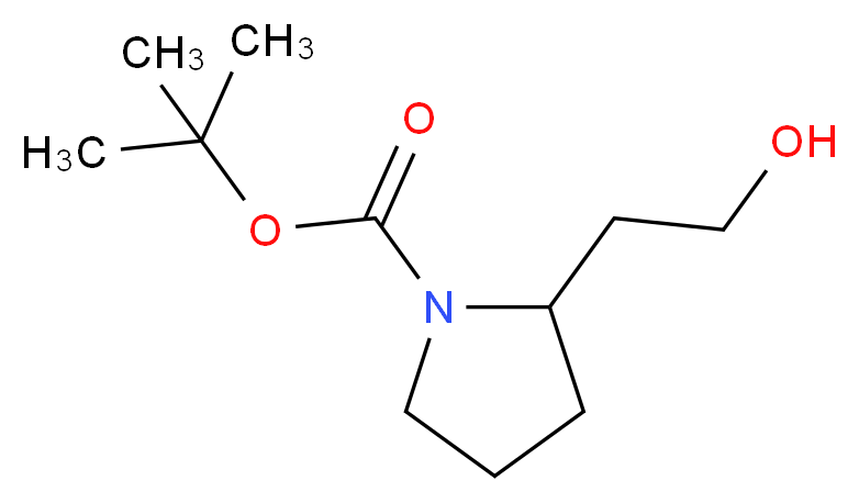 tert-Butyl 2-(2-hydroxyethyl)-1-pyrrolidinecarboxylate_分子结构_CAS_220312-34-5)