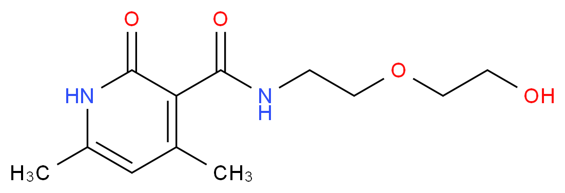 N-[2-(2-hydroxyethoxy)ethyl]-4,6-dimethyl-2-oxo-1,2-dihydro-3-pyridinecarboxamide_分子结构_CAS_)