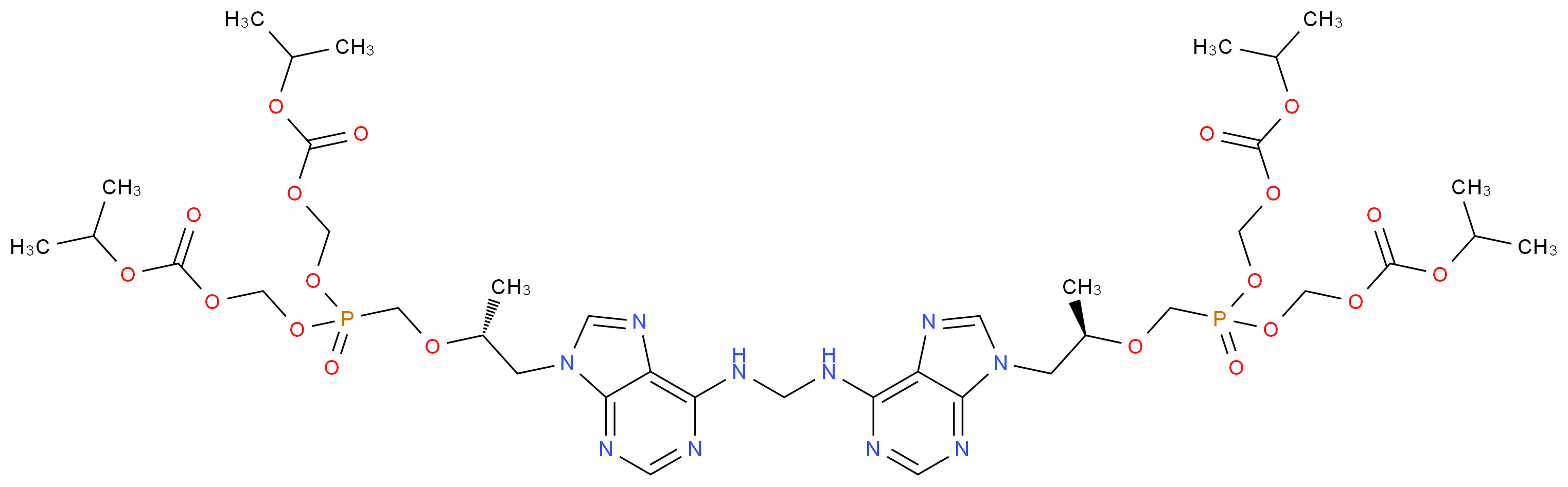 Tenofovir Disoproxil Dimer_分子结构_CAS_1093279-76-5)