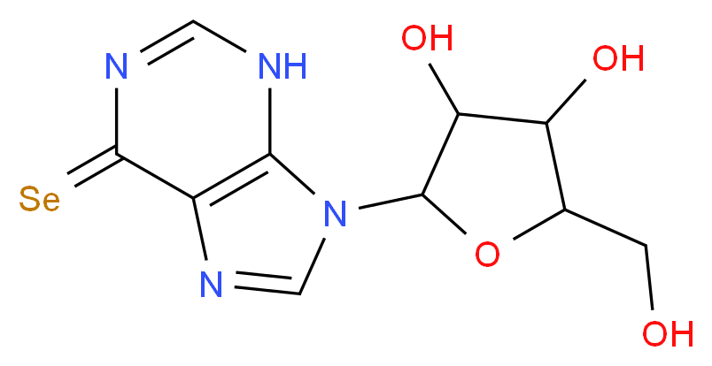 9-[3,4-dihydroxy-5-(hydroxymethyl)oxolan-2-yl]-6,9-dihydro-3H-purine-6-selone_分子结构_CAS_40093-99-0