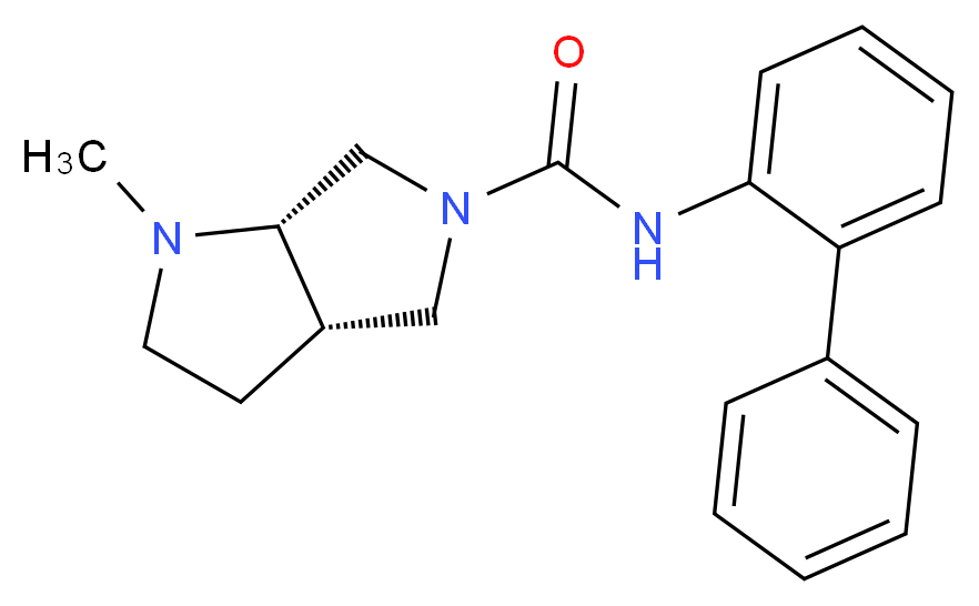 (3aS,6aS)-N-biphenyl-2-yl-1-methylhexahydropyrrolo[3,4-b]pyrrole-5(1H)-carboxamide_分子结构_CAS_)