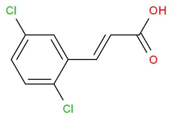 (2E)-3-(2,5-dichlorophenyl)prop-2-enoic acid_分子结构_CAS_101869-82-3