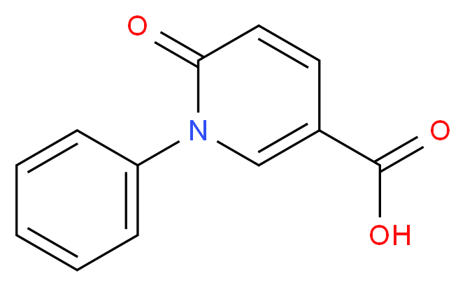 6-oxo-1-phenyl-1,6-dihydropyridine-3-carboxylic acid_分子结构_CAS_77837-08-2