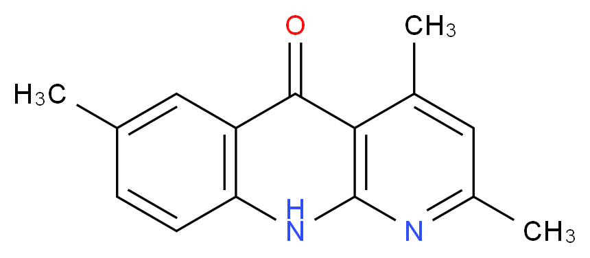2,4,7-Trimethyl-10H-benzo[b][1,8]naphthyridin-5-one_分子结构_CAS_)