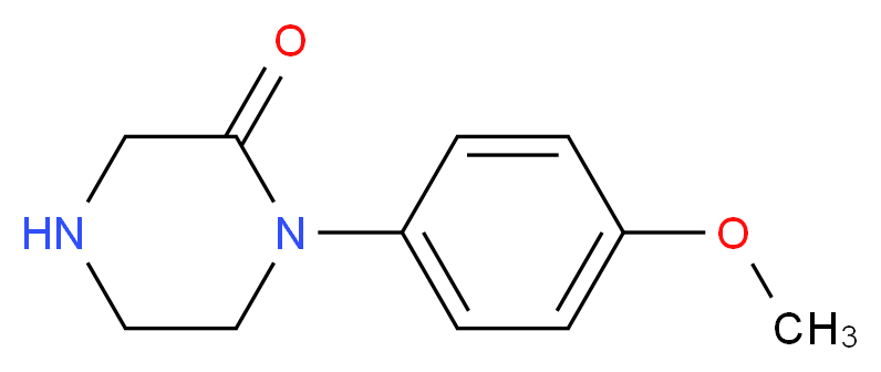 1-(4-METHOXY-PHENYL)-PIPERAZIN-2-ONE_分子结构_CAS_215649-82-4)