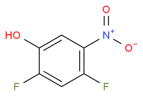 2,4-Difluoro-5-nitrophenol_分子结构_CAS_113512-57-5)