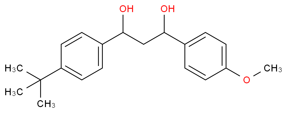 1-(4-tert-butylphenyl)-3-(4-methoxyphenyl)propane-1,3-diol_分子结构_CAS_70356-09-1