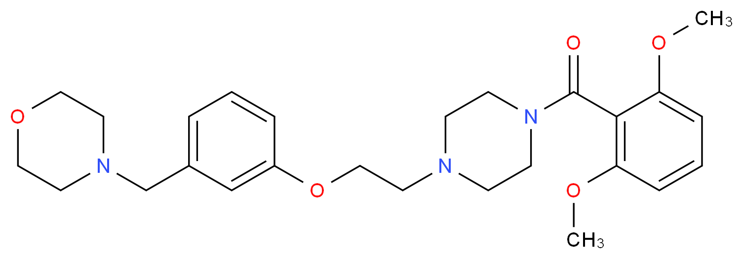 4-(3-{2-[4-(2,6-dimethoxybenzoyl)-1-piperazinyl]ethoxy}benzyl)morpholine_分子结构_CAS_)