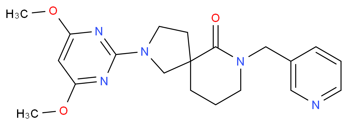 2-(4,6-dimethoxy-2-pyrimidinyl)-7-(3-pyridinylmethyl)-2,7-diazaspiro[4.5]decan-6-one_分子结构_CAS_)