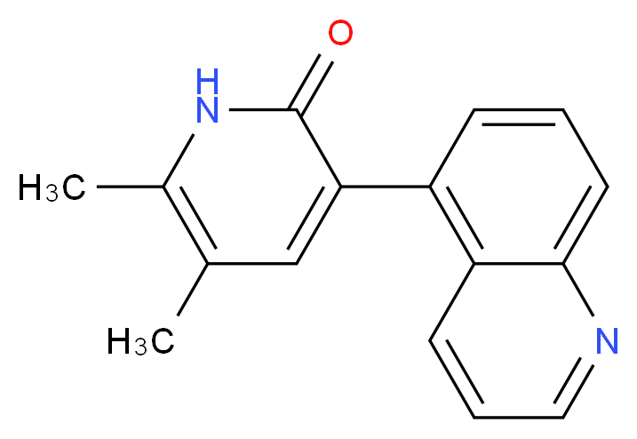 5,6-dimethyl-3-quinolin-5-ylpyridin-2(1H)-one_分子结构_CAS_)
